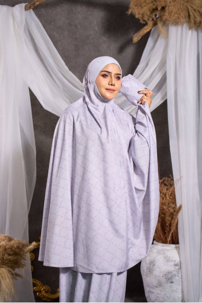 Telekung Travel Alora Ash Gray